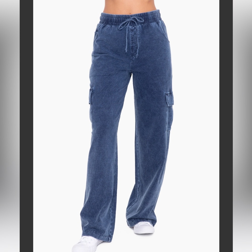 Mono B Blue Cargo Pants